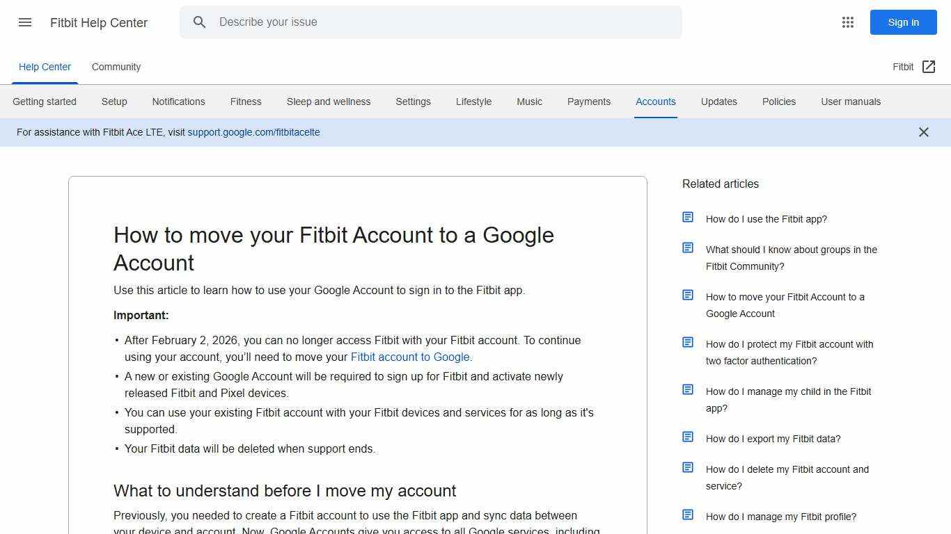 How to move your Fitbit Account to a Google Account - Fitbit Help Center